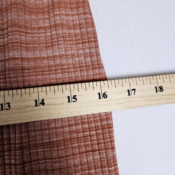 Reformation Jeans Joan Midi Skirt Ribbed Rust Side Slit Stretch Pencil Maxi S - Picture 12 of 14